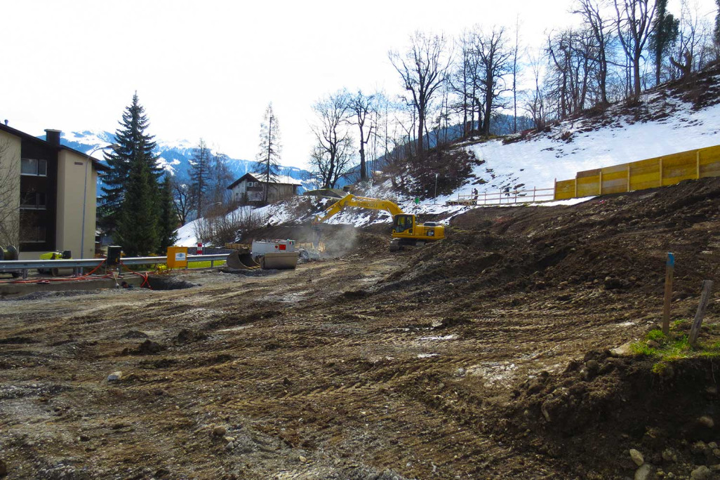 Bauarbeiten Parkhaus Seewis