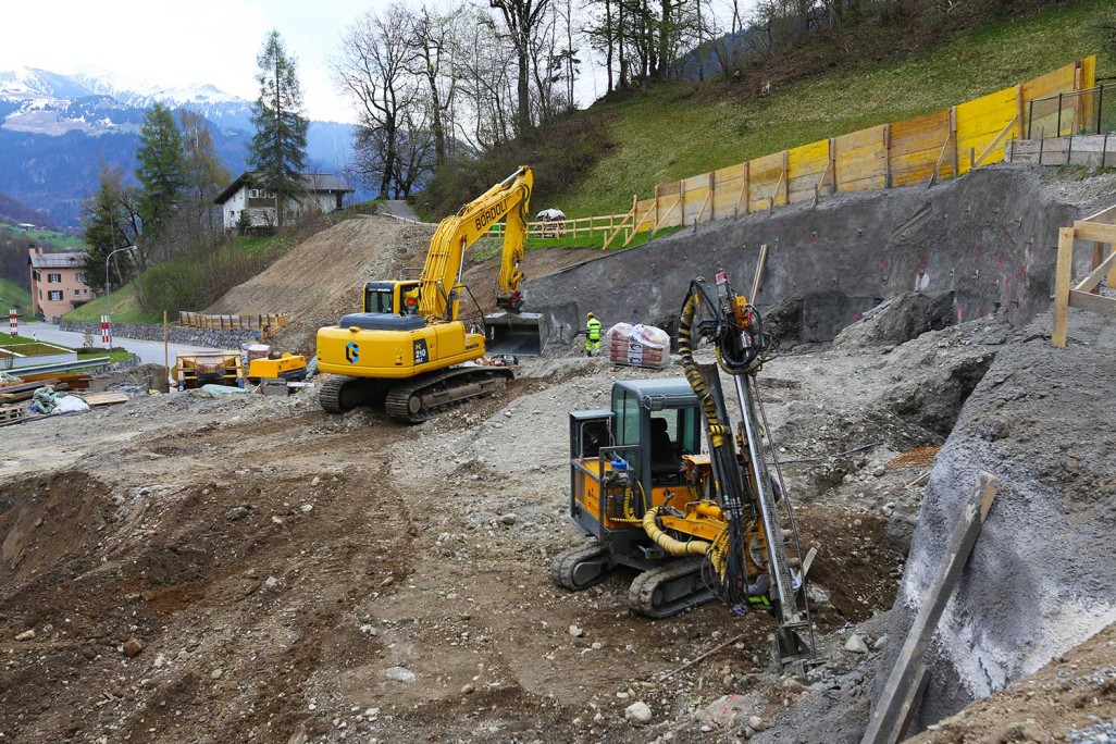 Bauarbeiten Parkhaus Seewis