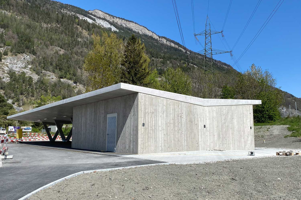 Regenbecken mit Radunterstand Obere Au, Chur GR