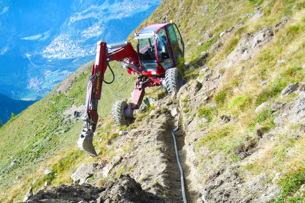 Erdarbeiten Wasserversorgung Scharans