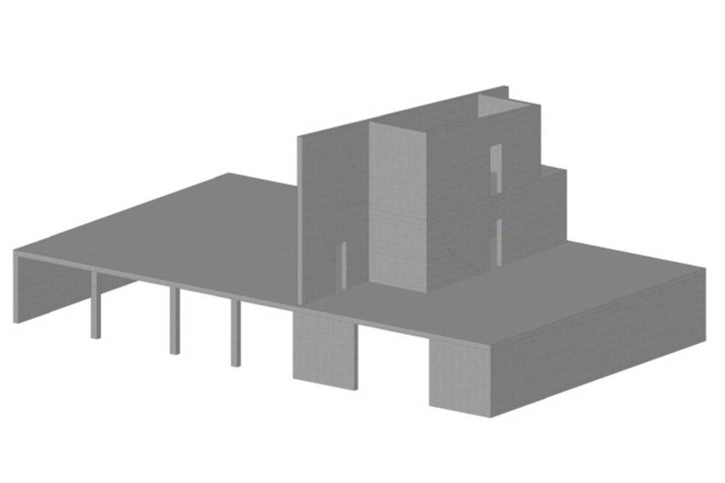 Tamins GR, Werkhalle Sprecher, Visualisierung Massivbauteil, HMQ AG